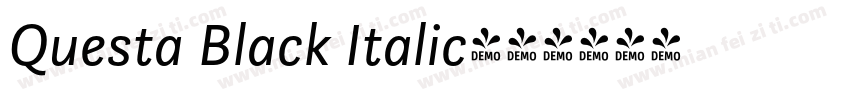 Questa Black Italic字体转换